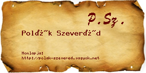 Polák Szeveréd névjegykártya